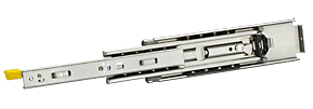9328E – Full extension, pocket/bayonet mount, lock-in and lock-out with front latch, non-disconnect, loads up to 300 lbs. (136 kg), depending upon usage. Non-locking companion slide: 9322.