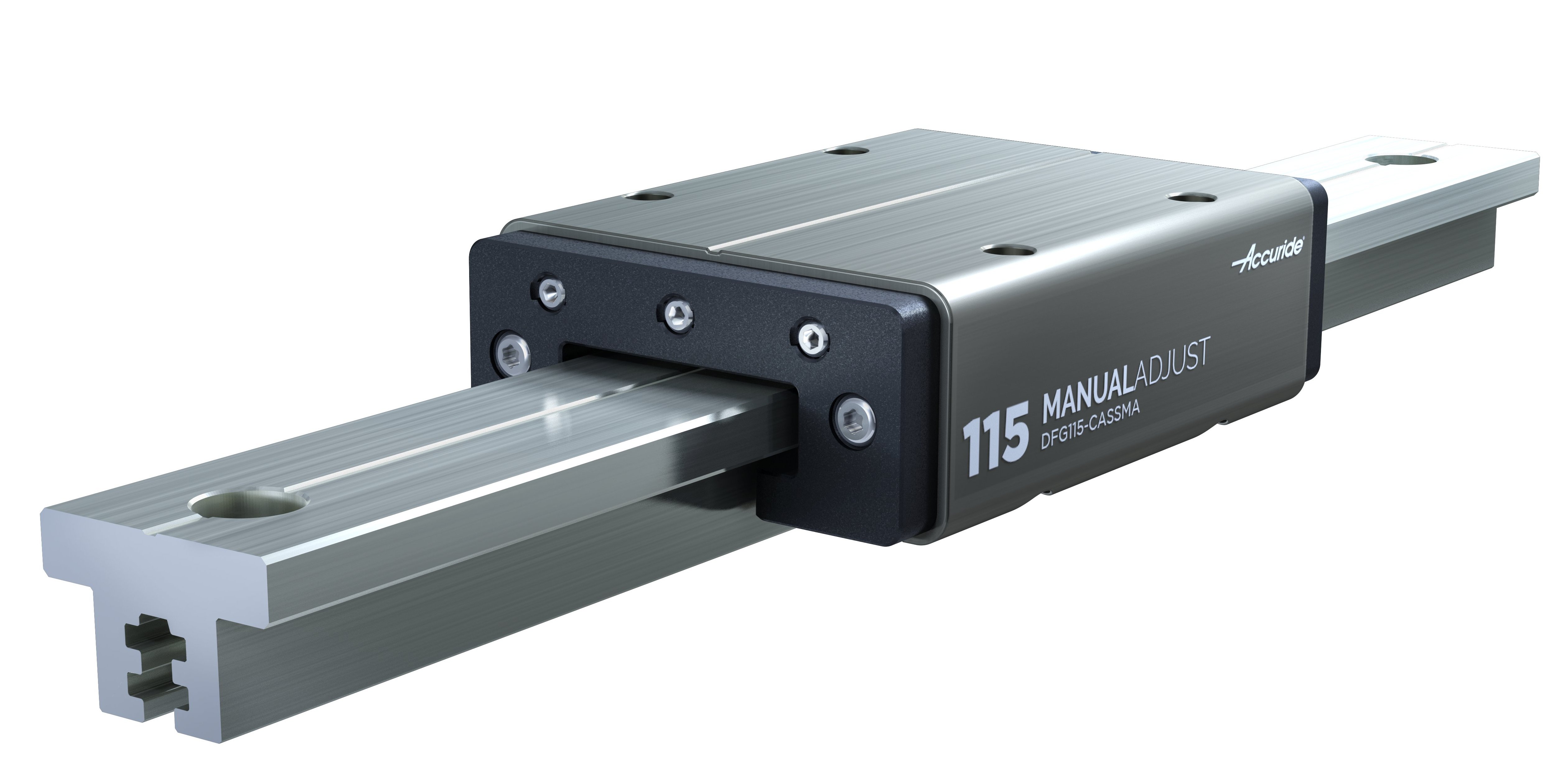 FG115RC Linear Friction Guide, max load up to 4000N - 3 carriage types: non-adjust, manual adjust, and auto adjust.