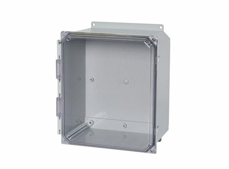 AMP Series – Polyline® JIC Size Junction Boxes: Hinged Screw Cover - Clear Polycarbonate
