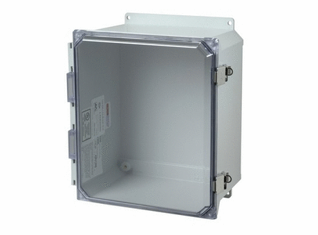 AMU Ultraline® Series Enclosures: Metal Snap Latch Cover - Clear Polycarbonate