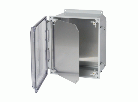 Hinged Front Panels 6x6 through 18x16 - For Use with Polycarbonate Enclosures