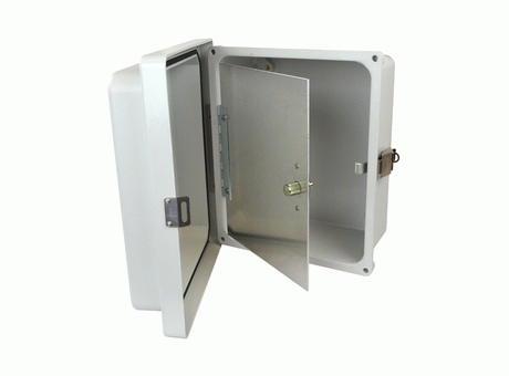 Hinged Front Panels 6x6 through 20x16 - For Use With Fiberglass Enclosures