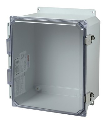 Metal Snap Latch Hinged Cover  - Clear Polycarbonate