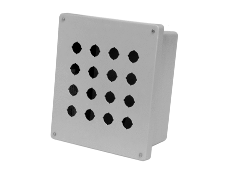 AM Series Pushbutton enclosures: Multi-Hole Lift-Off Screw Cover