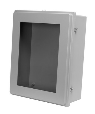 Twist Latch, Hinged & Raised Cover w/Window