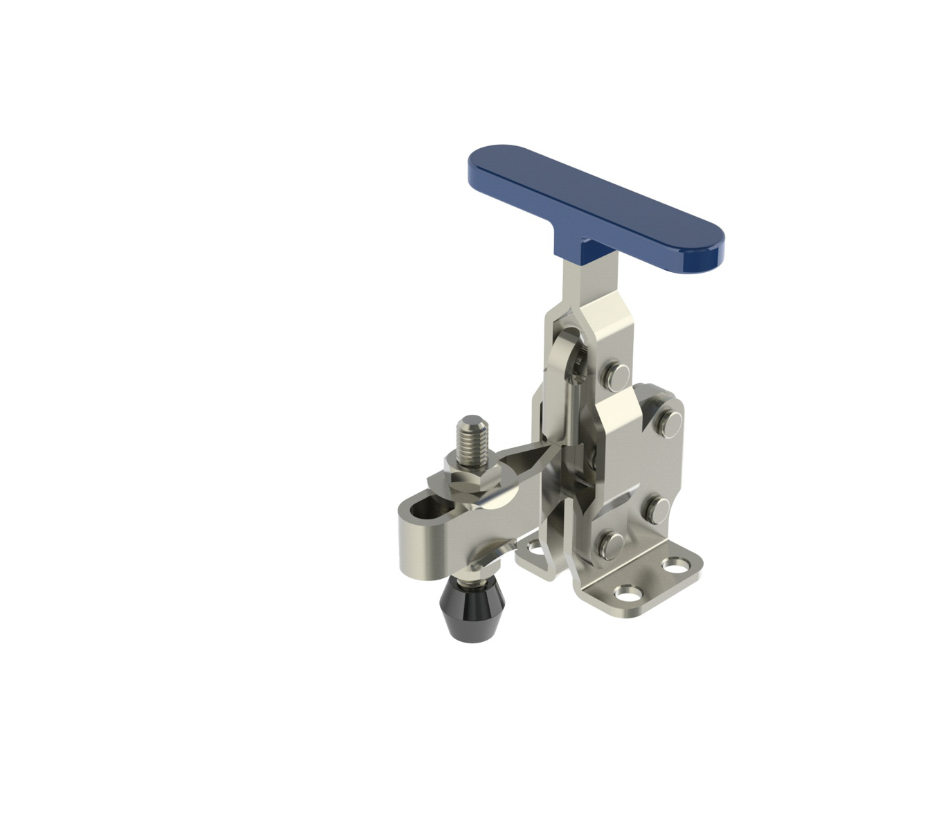382 LB CAP T-Handle Vertical Toggle Clamp with Flanged Base & Adjustable U-Bar