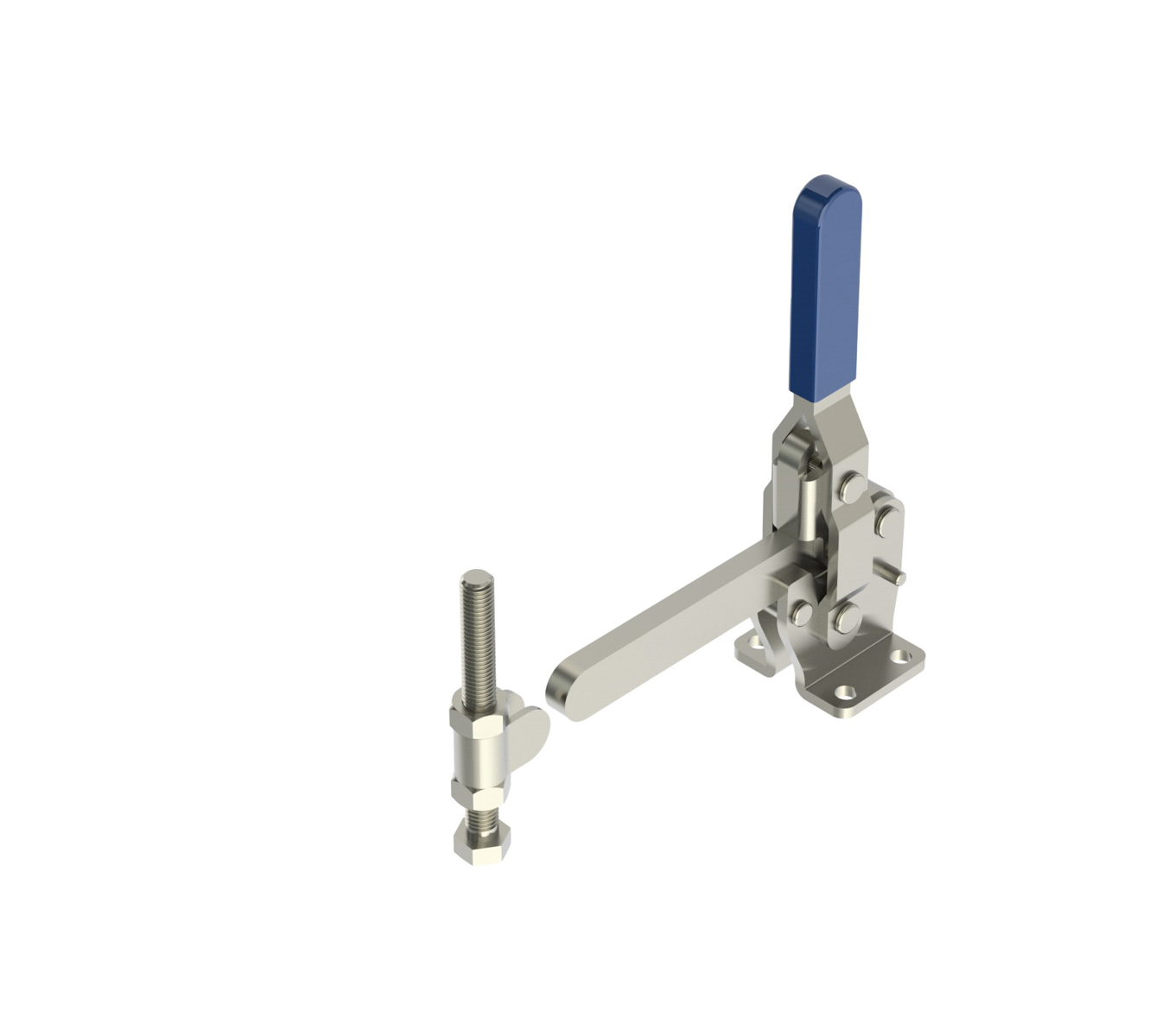 990 LB CAP Vertical Toggle Clamp with Flanged Base & Solid Arm