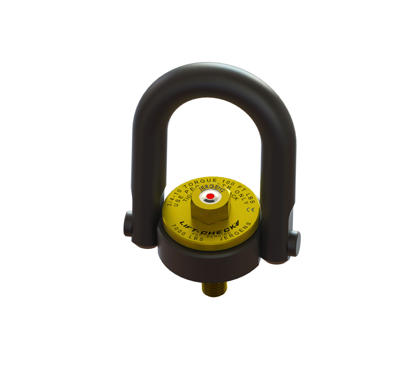 Lift-Check™ Center-Pull Hoist Rings with Long U-Bar (Inch)
