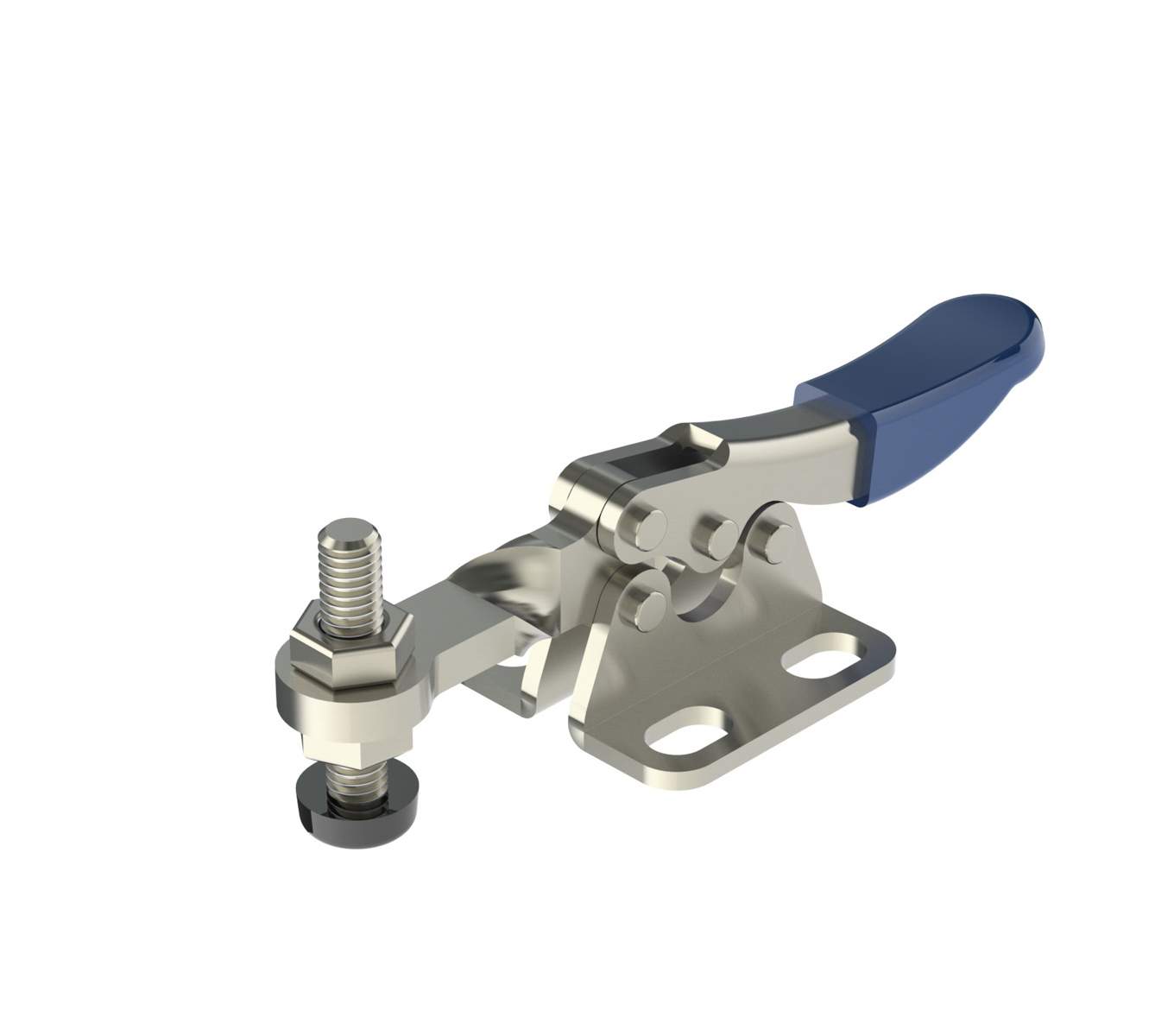 Horizontal Hold Down Action Toggle Clamp with Flanged Base & Solid Arm