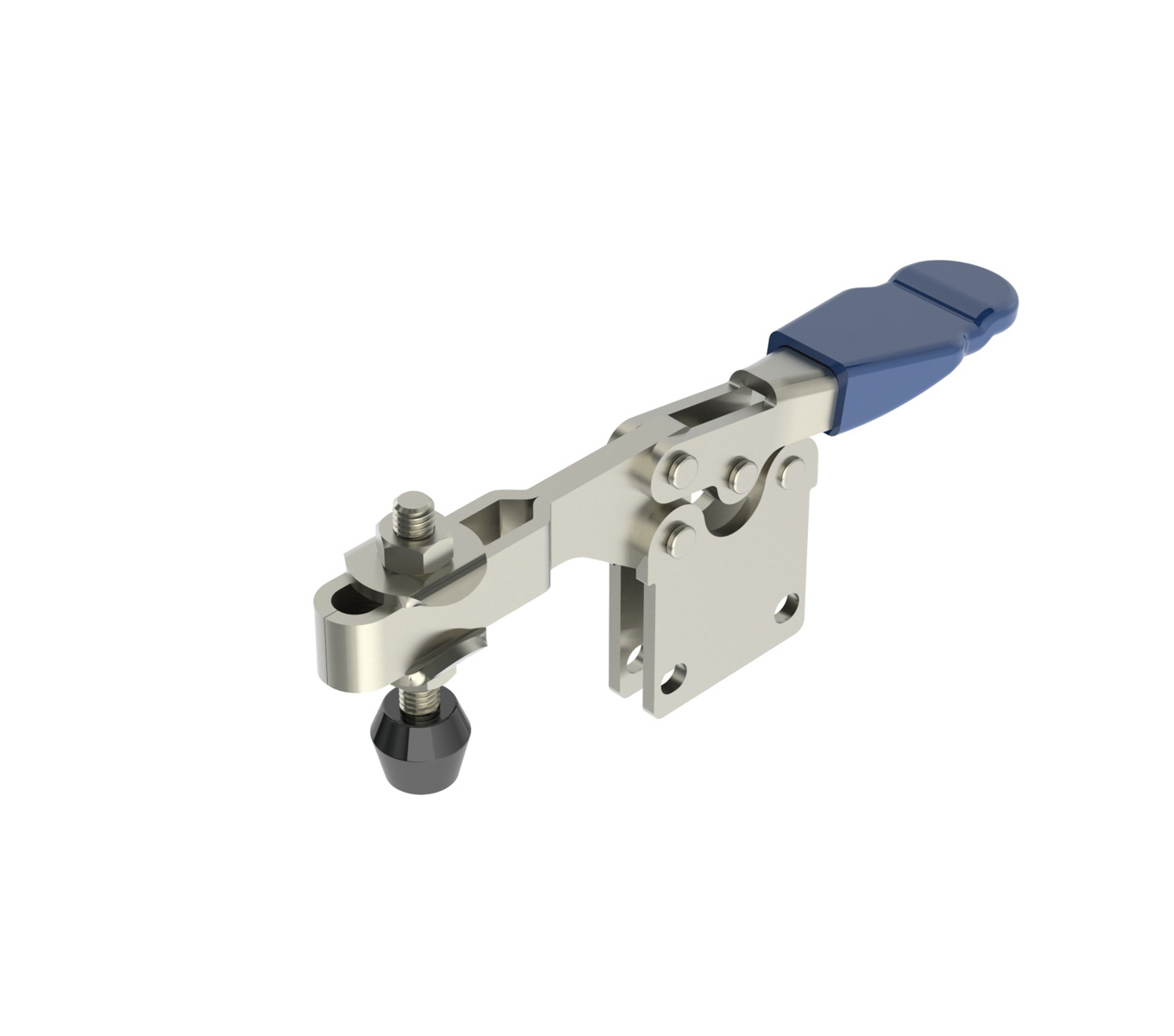 Horizontal Hold Down Toggle Clamp with Straight Base & Adjustable U-Bar