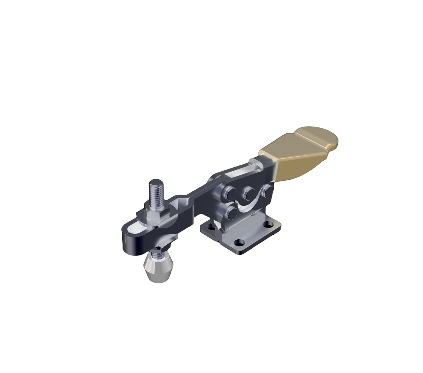 500 LB CAP Horizontal Toggle Clamp with Flanged Base & Adjustable U-Bar