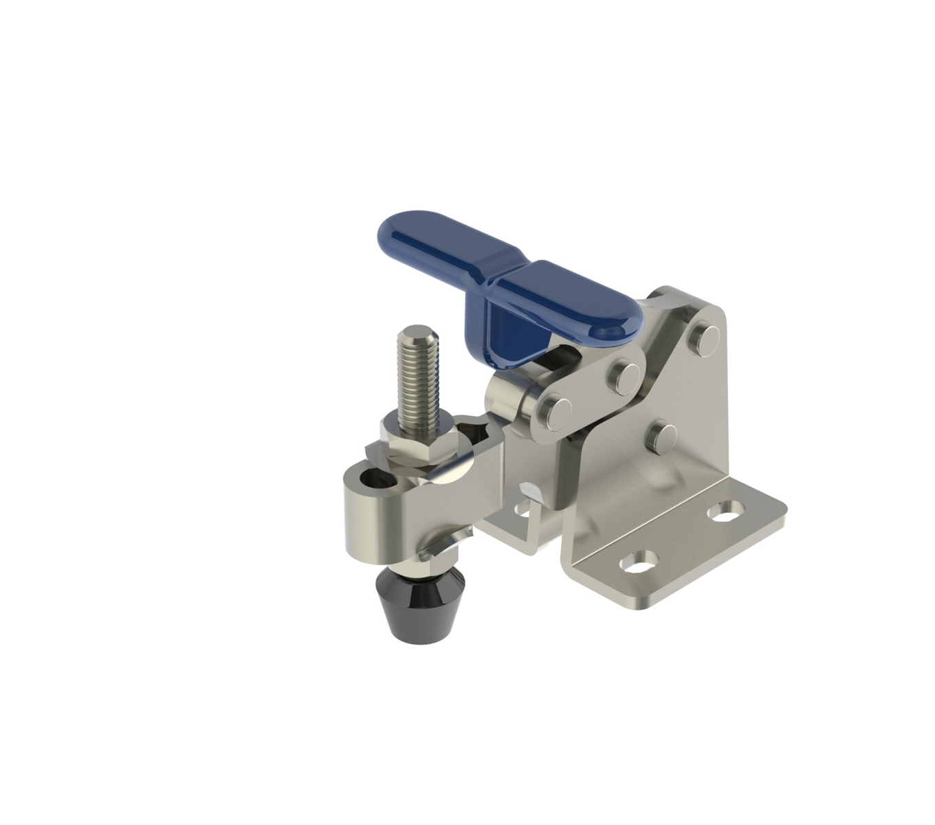 760 LB CAP T-Handle Horizontal Toggle Clamp with Flanged Base & Adjustable U-Bar