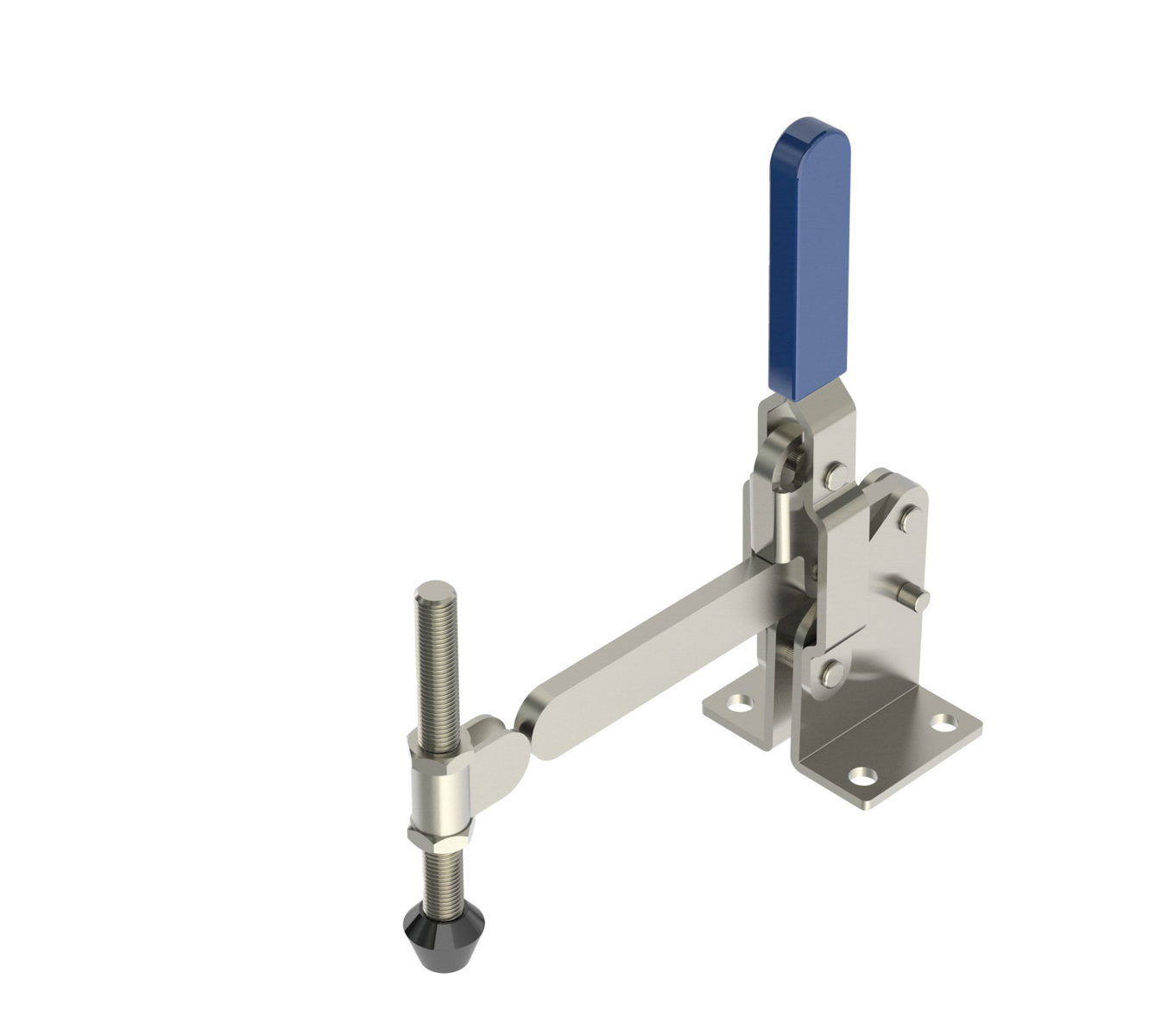 1,200 LB CAP Vertical Toggle Clamp with Flanged Base & Solid Arm
