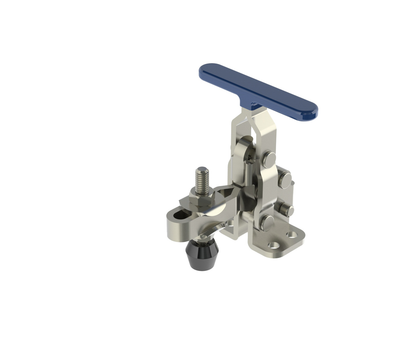 225 LB CAP T-Handle Vertical Toggle Clamp with Flanged Base & Adjustable U-Bar